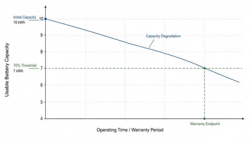 Battery capacity retention over the warranty period Battery capacity retention over the warranty period