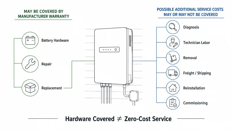 Battery warranty coverage and potential service costs Battery warranty coverage and potential service costs